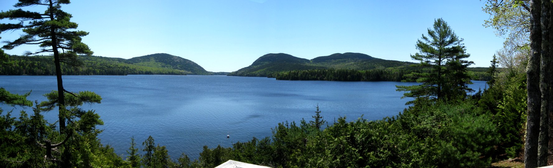 Perfect Day overlooking Long Pond and Acadia's Mountains